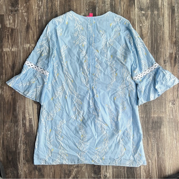 Lilly Pulitzer Blue and White Hollie Tunic Dress L - Picture 7 of 7